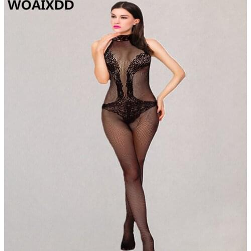 HOT Sexy adult Sleepwear Women Lingerie Body stocking BODYSUIT Mesh Floral BodyStocking Intimate perforate Sleepwear Teddy dolls