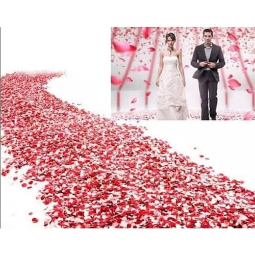 GSCRAFTS 500Pcs/Set Artificial Silk Rose Flowers Petals Party Wedding Decor Festival Decor Romantic RoseFlower Petals