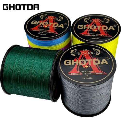 GHOTDA 300M 500M 12 Strands Braided Fishing Lines Multifilament PE Fishing Line 35-135LB Diameter 0.16-0.62mm