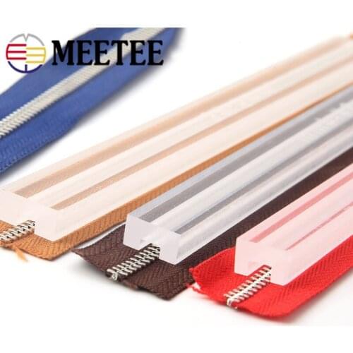 Meetee DIY Handmade Leather Tools for 3#5# Zipper Gluing Anti-overflow Ruler Acrylic Zippers Glue Tool Sewing Accessories