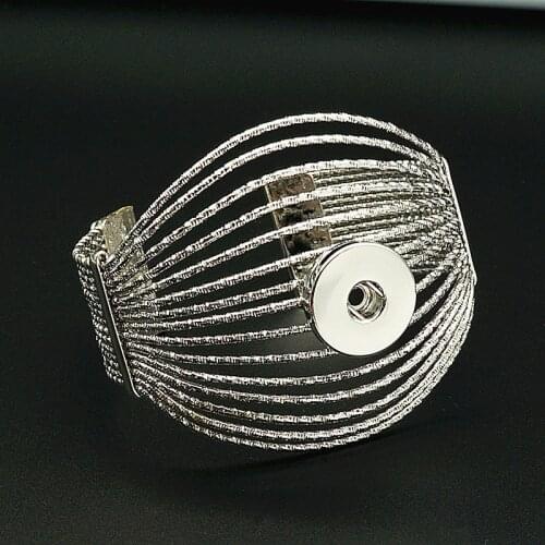 Fashion Charming snap bracelet bangle fit 18MM snap buttons jewelry wholesale SG0180