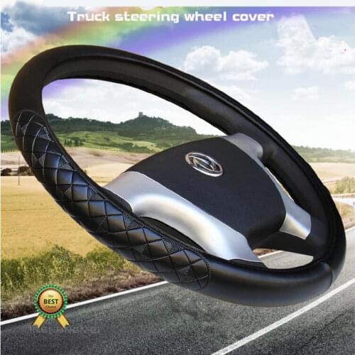 36cm 38cm 40cm 42cm 45cm 47cm 50CM Braid 3D Micro Fiber Leathe Car Truck Steering Wheel Cover Truck Bus DIY