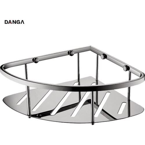 Bathroom Shelf Shampoo Storage Rack Wall-mounted Towel Holder 304 Stainless Steel Soap Basket Cosmetic Storage Box Toilet Stand