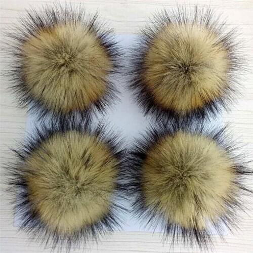 1 PCS Faux Raccoon Fake Fur Hair Ball Huge Ball Fluffy Pompom Hat Bag Shoses Accessory