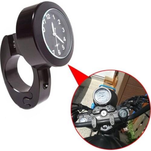 Durable Stainless Steel Refit Waterproof Shockproof Buckle Motorcycle and Bike Handlebar Mount Clock Watch Car Accessories New