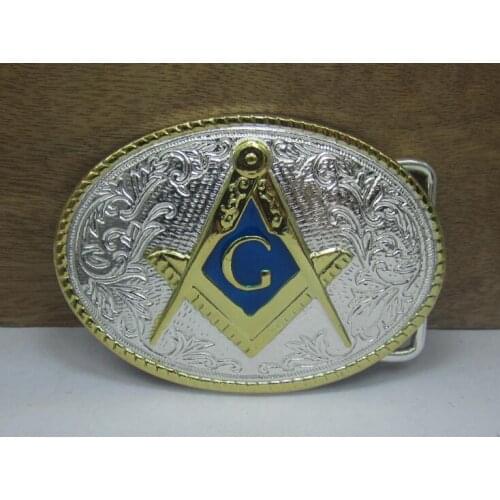 High Quality Gold Silver Freemason Belt Buckle G Logo Free Mason Buckle Masonic Belt Buckle Mens Fashion Jewelry Accessory 10pc