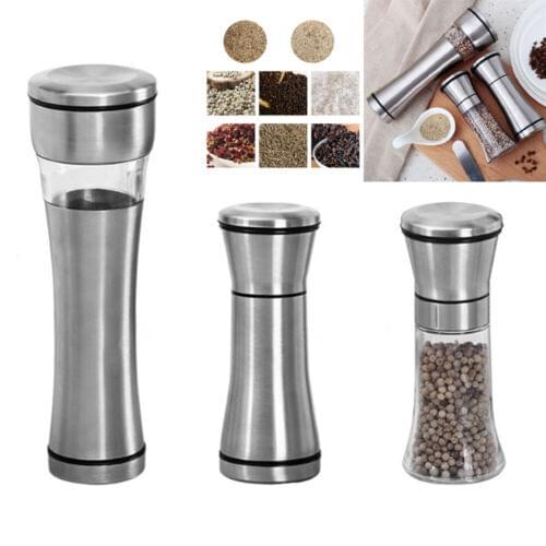 Manual Salt Pepper Grinder Mill Refillable Adjustable Grinder Spice Mill Kitchen Tools Portable
