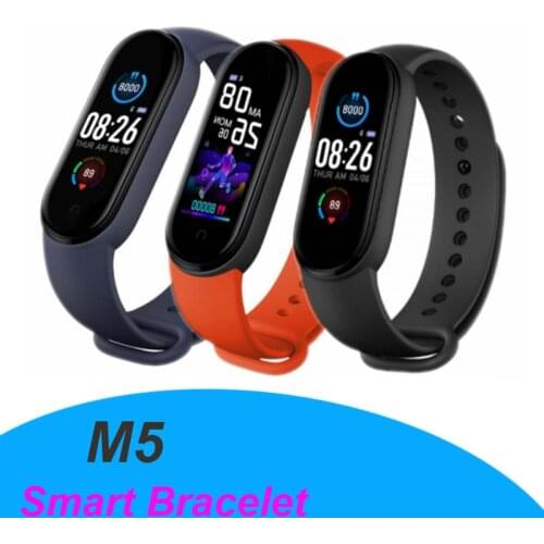 50pcs M5 Smart Watches Bluetooth Bracelet Sport Watch Fitness Tracker Pedometer Heart Rate SmartBand Wristband for Android IOS