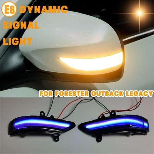 2Pcs LED Dynamic Turn Signal Light For Subaru Forester Tribeca Side Mirror Blinker Indicator For Subaru Outback Legacy Impreza