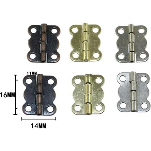 Red Bronze Butterfly Metal Cabinet Door Luggage Furniture Hinge,4 Holes Decor,Antique Vintage,16*13mm,100Pcs