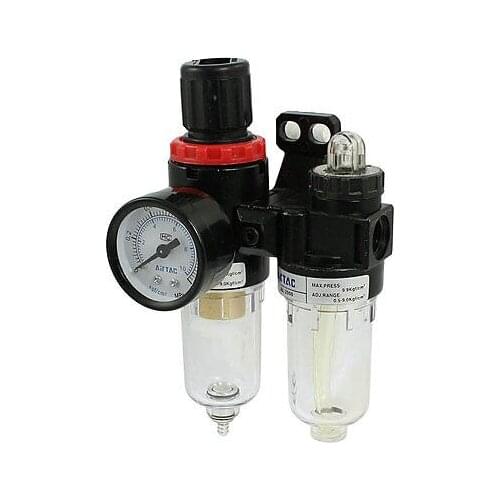 0.65" Joint Pipe Bore Dia AFC-2000 Pneumatic Filter Filtering Regulator