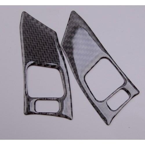 2Pcs Inner Steering Wheel Button Trim Cover Decor Carbon Fiber Fit For Lexus IS250 300 350 2006 2007 2008 2009 2010 2011 2012