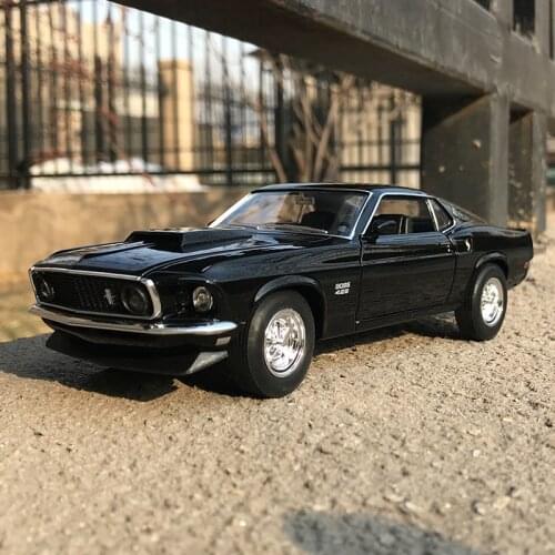 WELLY 1:24 1969 Ford Mustang BOSS 429 car simulation alloy car model crafts decoration collection toy tools gift