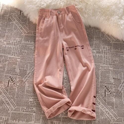 YCOA Women's Jeans With Embroidery