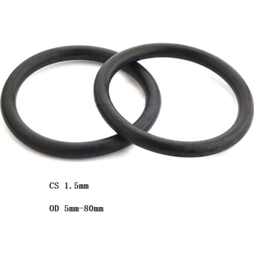 1.5mm Nitrile O-Ring NBR Rubber Seal Washer O Ring OD 5mm-80mm