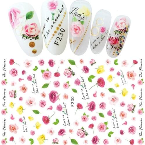 1 Sheet Fashion Nails Art Manicure Back Glue Decal Decorations Design Nail Sticker For Nails Tips Beauty