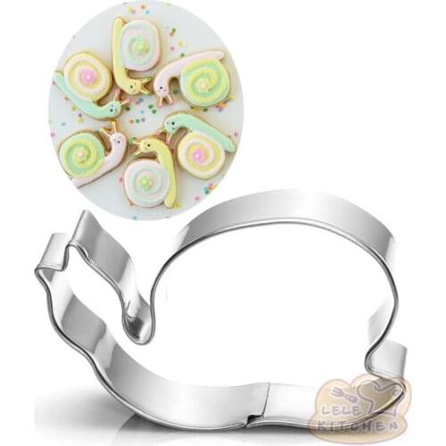 1pcs Snail Stainless Steel Cookie Cutters patisserie Moldes Metal Biscuit Mould Fondant Cake Decor Tools Cupcake Toppers Baking