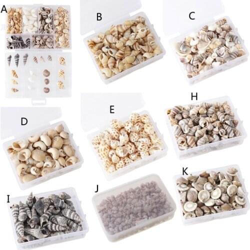 100Pcs/Box Natural Conch Shells Mini Conch Corn Screw Wall Decoration DIY Aquarium Landscape Seashells Jewelry DIY Craft