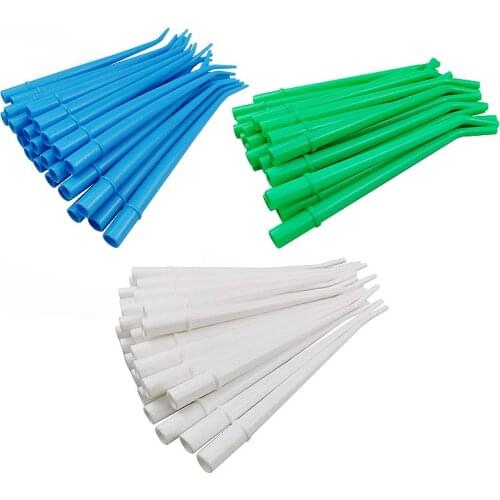 100pcs Disposable Dental Surgical Aspirator Suction Tips Suction Tube 1/4" Green