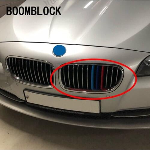3pcs For BMW E60 E39 5 series GT F07 BMW G30 F10 3D Car Front Grille Trim Sport Strips Cover 1995-2003 2004-2010 2011-2017 2018