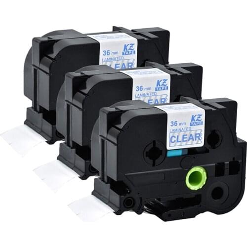 3pcs TZe tape Cassette Cartridge tz163 Tz 163 tze163 TZE 36MM blue on clear label tape compatible for brother p touch printer