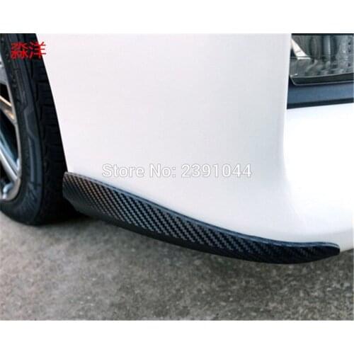 4pcs(2 SET) Car Styling Mouldings Bumper Corner Guard Protector Carbon Fiber Look sticker FIT for Outback Legacy Foreste