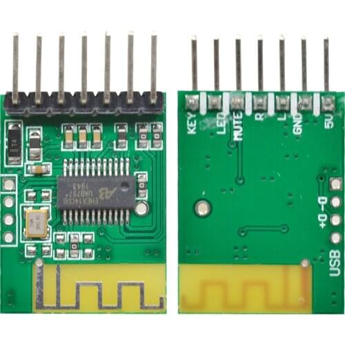 5.0 Bluetooth Audio Receiver Module 5V Output Universal 7PIN Output Interface Active Speaker Amplifier 19x25x3MM for Car Charger