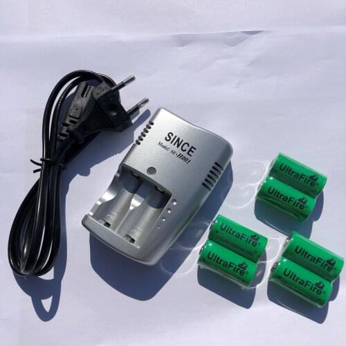 6PCS battery + charger. New 3V CR123A 16340 1000mah rechargeable battery , digital camera, made a special battery