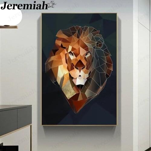 Abstract Animal Canvas Poster Line Eagle Fox Painting Picture Print Wall Art Modern Room Living Room Decoration