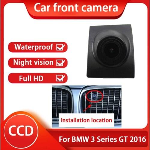 Car Front Camera For BMW 3 Series GT 2016 HD Waterproof High Quality CCD Night Vision Driving Safety 170° wide-angle waterproof