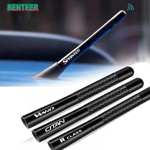 12cm long Carbon Fiber car Vehicle Aerials Car Radio Antenna sticker For Mercedes benz AMG CITAN SPRINTER V-CLASS