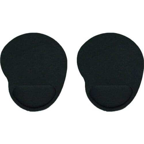 2 Pack Black High-End Gift Wrist Mouse Pad, Mouse Pad with Wrist Support and Memory Sponge Wrist Rest Support