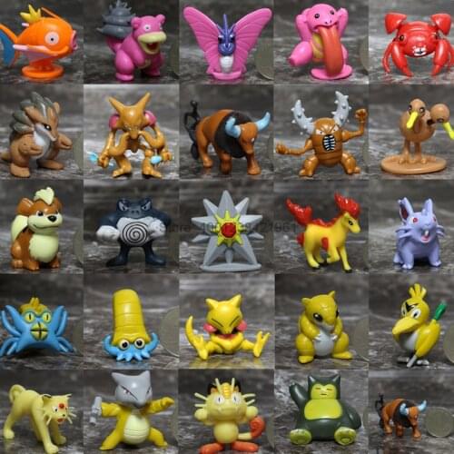 Pokemon Alakazam Models Snorlax Politoed Figurine Farfetch'd Persian Omastar Omanyte Action Figure Collection Toy