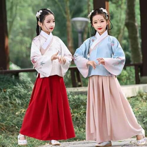 Chinese Clothing Tang Girls Disguise Childrens Suits Tap Tok Vetement Hanfu Dress Traditional Costumes Oriental Kids Dress