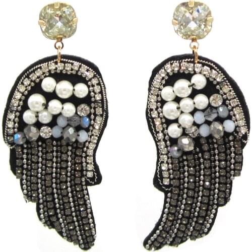 Kolczyki Statement Drop Long Earrings For Women Dangle Angel Wings Vintage Handmade Earrings Jewelry Gift