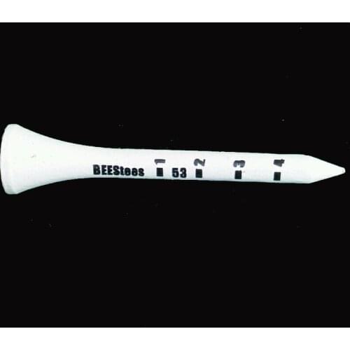 Hot Sale 80PCS Professional Golf Tees System 54mm White Striped Digital Scale