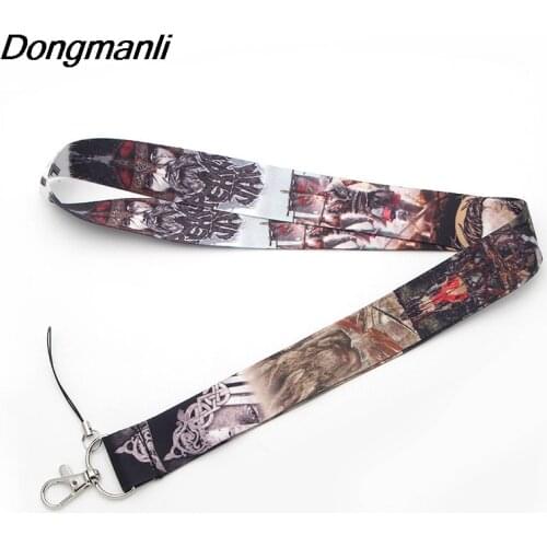 M1507 DMLSKY new necklace Vikings lanyard ID Pass Card Badge Cartoon Neck Straps Gym Key / USB Holder