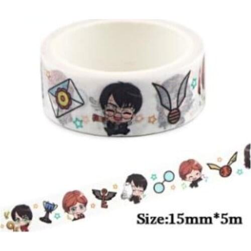 Harri Wizard Masking Potter Tape DIY Decoration Sticker Scrapbooking Adhesive Tape School Office Supply Student Stationery Gift