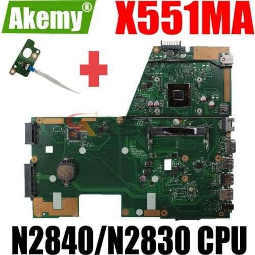 AKEMY X551MA Laptop Motherboard For ASUS X551MA F551MA D550M Original Mainboard N2840/N2830 CPU