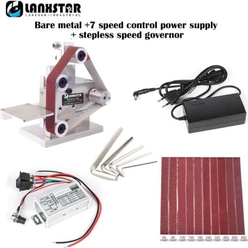 Multifunctional DIY Mini Belt Machine Desktop Polishing Grinder DC High Power Electric Fixed Angle Sharpening Machine