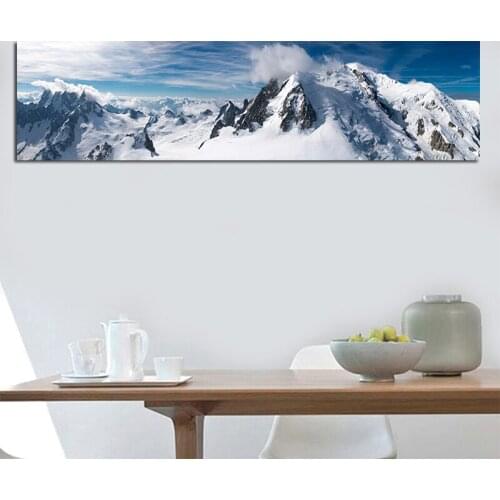 Winter Snow Mountain Lake Landscape Posters and Prints Wall Art Canvas Modular Paintings Pictures for Living Room Bedroom Decor