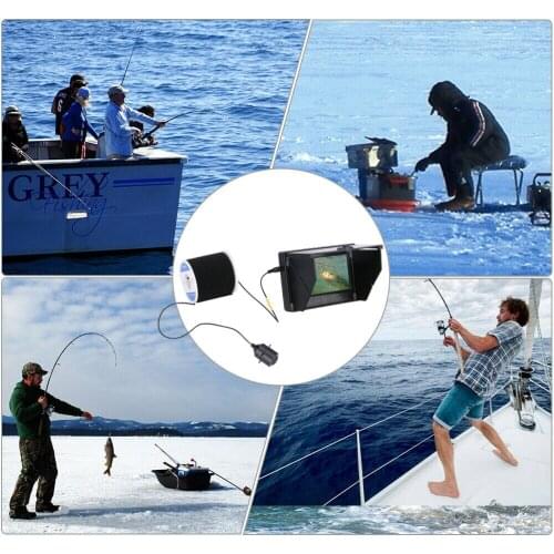 GAMWATER 4.3 inch 1000TVL Fish Finder Underwater Fishing Camera 10PCS LED Night Vision 160 Degrees Camera For River/ Ice Fishing
