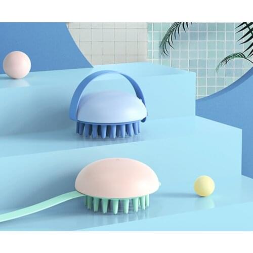 Handheld Soft Silicon Scalp Massage Comb Household Lazy Shampoo And Bath Artifact ABS Scratching Comb To Relieve Itching