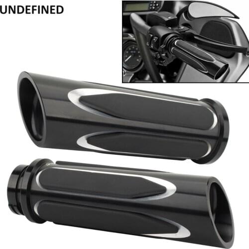 1Inch Motorcycle Handlebar Grip CNC Hand Grips Soft Touch For Harley Touring Street Glide Road King Softail Slim XL Dyna Fat Boy