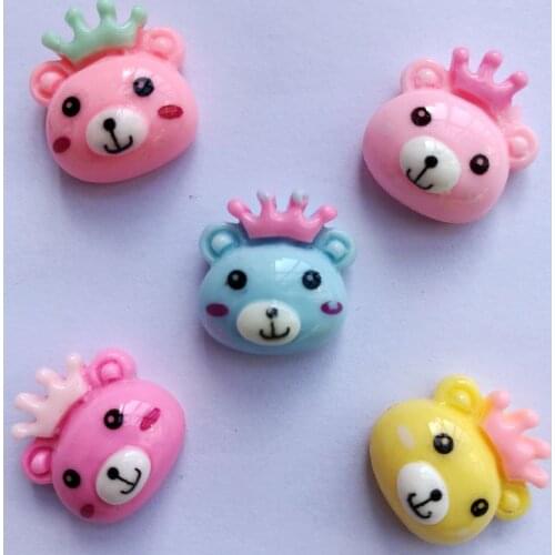 Diy 15pcs 17mm Resin Flatbacks Girl Bear Cabochons Scrapbooking Embellishments Cardmaking Crafts