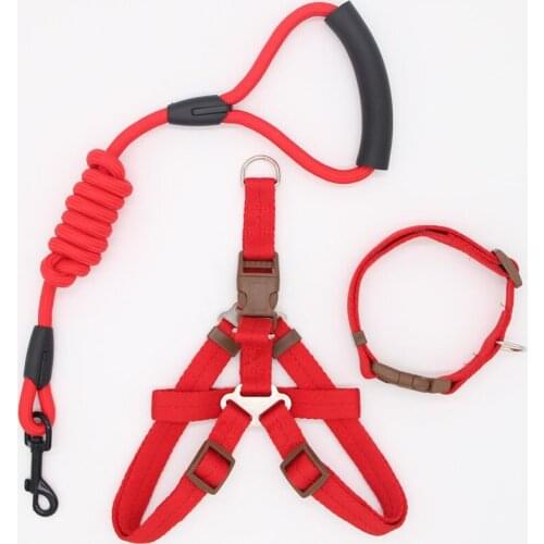 Dog Collar set for Small Puppy Pet Dog Collars Adjustable Buckle Leash Dog-Collar Harness Chihuahua S/M/L/XL Size