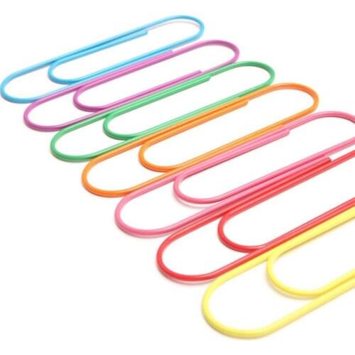 Super Large Paper Clips Vinyl Coated, 30 Pack 4 Inch Assorted Color Jumbo Paper Clip Holder, Multicolored Giant Big Sheet Hold