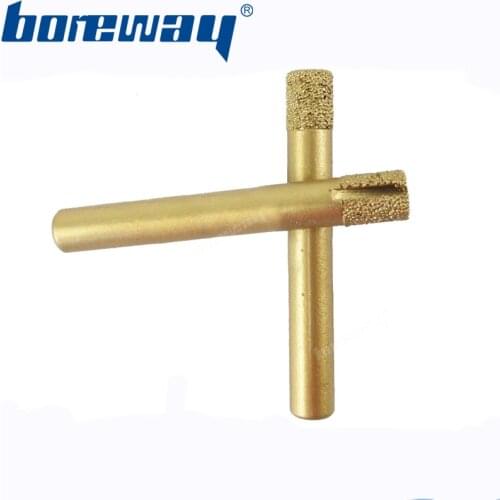 Boreway Slotted Flat Head 8mm Straight Engraving Bits For Stone CNC Tools Vacuum Brazed Diamond Carving Bits