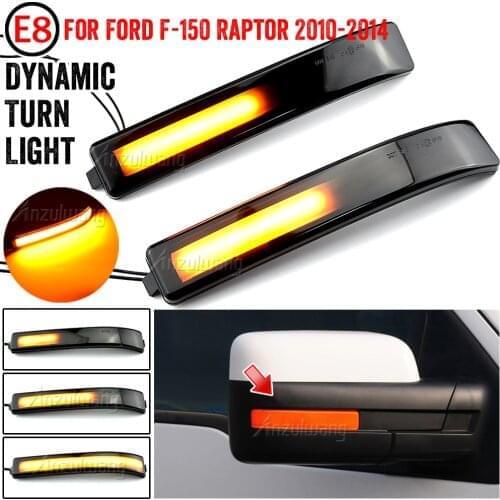 LED Dynamic Side Mirror Turn Signal Lights For Ford F150 F-150 2009-2014 SVT Raptor 2010-2014 Sequential Lamp Blinker Indicator