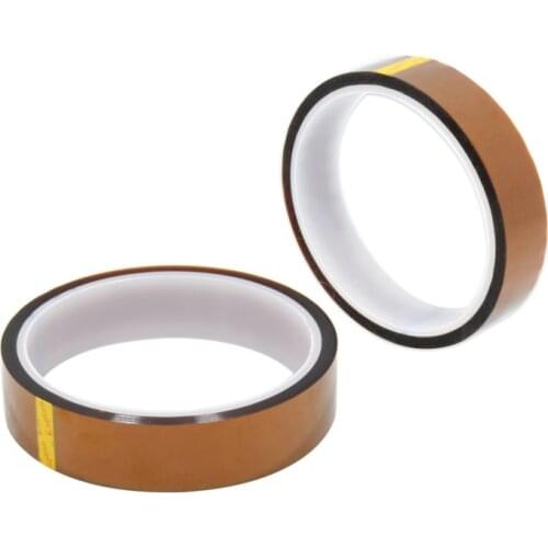 MEGA 33M Heat Resistant Tape Heat Width 20mm Dedicated Adhesive 3D Printer Part Insulation Electronics Part Polyimide Dark Brown